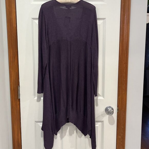 NWT Avenue Sweater Ariel Oversized Tunic Dress Size 18/20 Color Plum - Picture 2 of 9